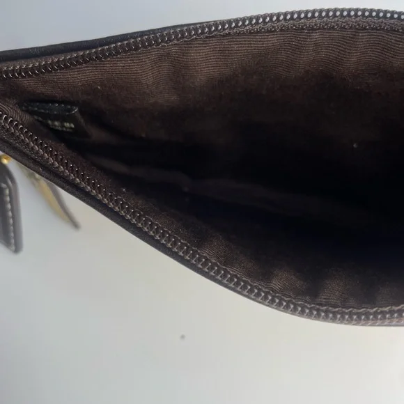 Coach Signature Gold Patchwork Y2K Wristlet - Picture 2 of 12